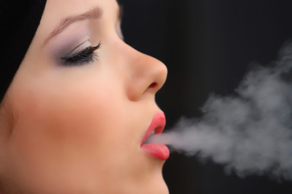 girl smoke cigarette, nicotine, woman