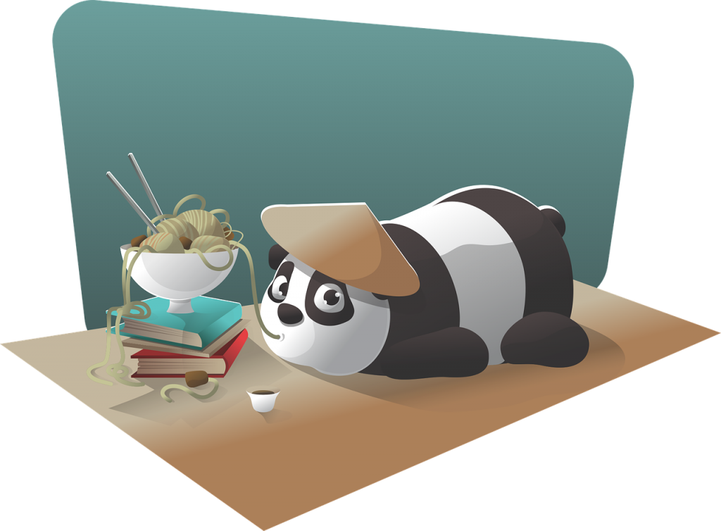 panda, character, chinese